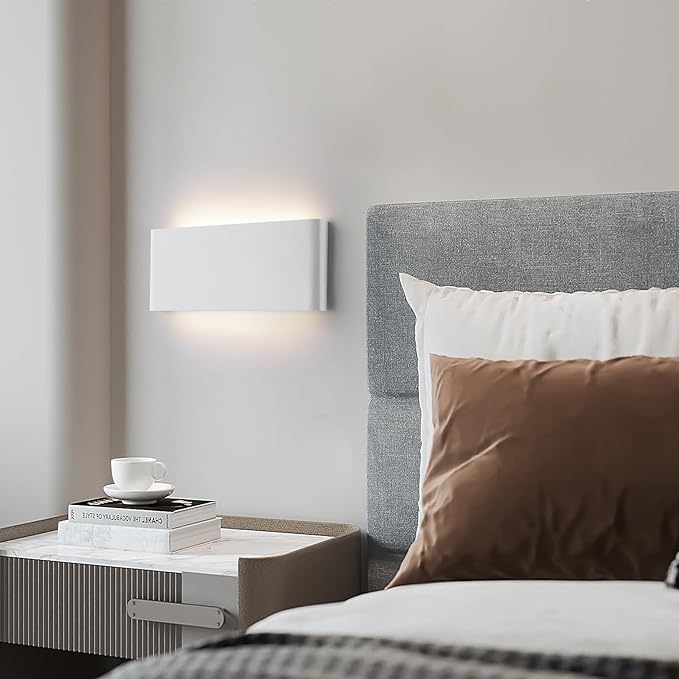 11" Modern LED vanity light,15W Dimmable 5 CCT (3000K-6500K) Adjustable Wall Lamp,Up and Down Wall Lighting,Indoor Wall Sconce for Bedroom,Staircase,Hallway,Dressing Table,1 Pack（White）