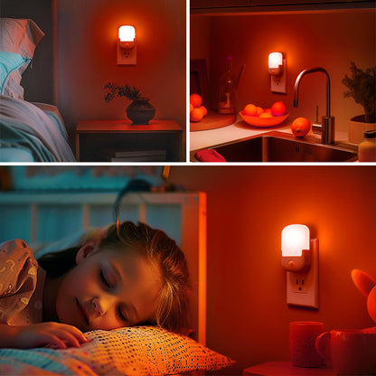 Briignite Night Lights Plug into Wall, Modern LED Night Light Plug in, Dusk to Dawn Sensor, Soft White 3000K, 0-100LM Adjustable Brightness, Dimmable NightLight for Hallway, Bedroom, Stairway, 2 Pack