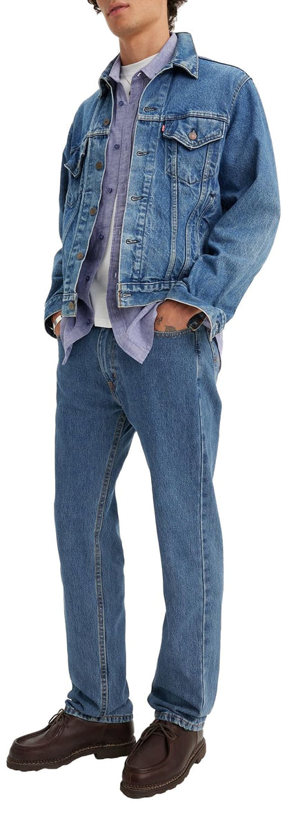 Levi's Men's 505 Regular Fit Jeans (Also Available in Big & Tall), Medium Stonewash, 34W x 32L
