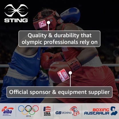 STING Elasticized Quick Boxing Hand Wrap Gloves, Boxing Equipment for MMA Competition and Training, Teal Blue, S