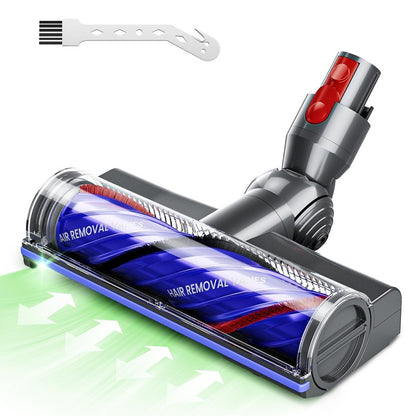 Partnix Upgrade Anti-Tangle Vacuum Cleaner Head Replacement Parts Compatible with Dyson V8 V11 V15 V10 V7, LED Light Quick Release Motorhead Brush Accessory Suitable for Most Carpet and Hardwood Floor