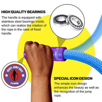 Weighted Jump Ropes with 360 Degree Rotation Handle.1 Inch 2.7LB Heavy Jump Rope for men and women,jump ropes for fitness