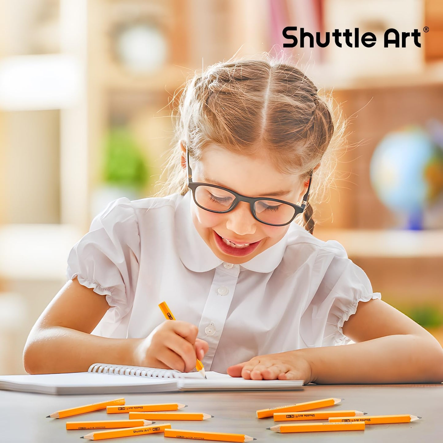 Shuttle Art 360 Pack #2 HB Golf Pencils, Wood-cased 3.5” Mini Pencils Bulk, Pre-sharpened Small Pencil for Kids Teachers Writing Marking Sketching, Classroom Essentials, Back to School Supplies