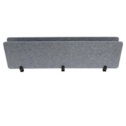 ReFocus Raw Clamp-On Acoustic Desk Divider Mounted Privacy Panel Set – Reduce Noise & Visual Distractions for Office, Study (Castle Gray, 2× Panels (60"×16"))