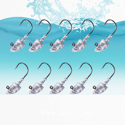 10Pcs Saltwater Swimbait Jig Heads for Bass (1/2oz, 10Pack)