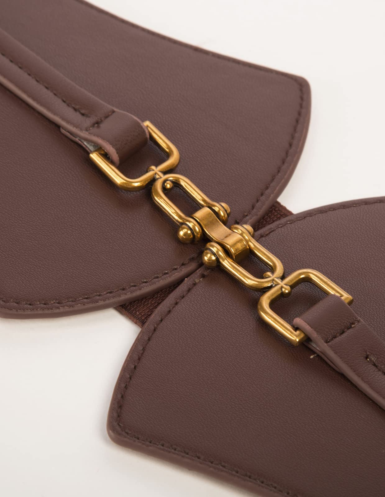 GRACE KARIN Corset Waist Belt for Women Wide Elastic Belt for Dresses 2.4inch Coffee S