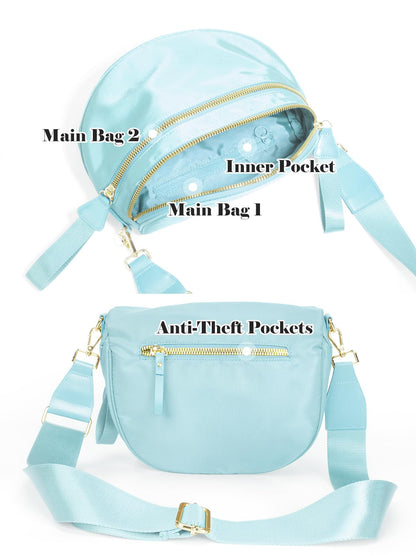 Pure Colour Crossbody Bag Bum Bag for Women,Spacious Purse Fanny Packs Belt Bag,Oversized Bum Bag (Colour Bum Bag-Beige)