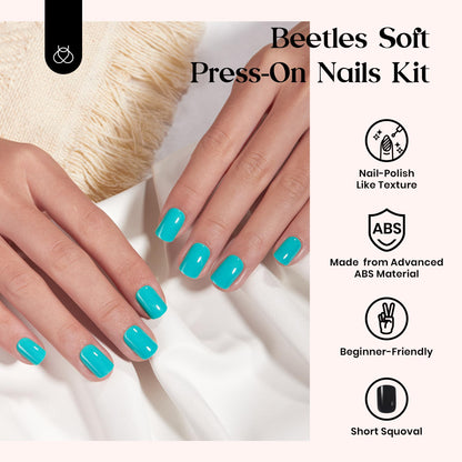 Beetles Press on Nails Kit 720Pcs 24 Colors, Press on Nails Short Almond Glossy Matte Glitter With Nail Glue & Nail Tabs Stickers, Natural Fit Lightweight Fake Nails Kit Art For Women Girls
