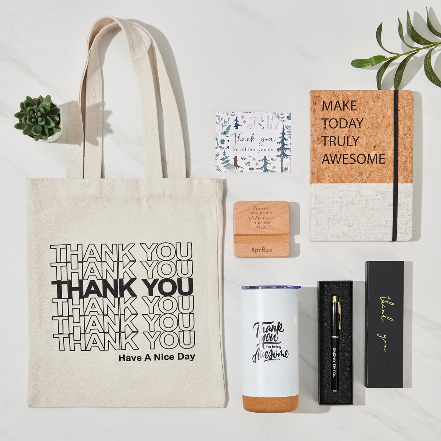 APRBOX Teacher Appreciation Gifts in Bulk Thank You Gift for Women with Thank You Cards for Men Employee Principal Appreciation Gifts Baskets for Coworkers Social Secretary Gifts Going Away
