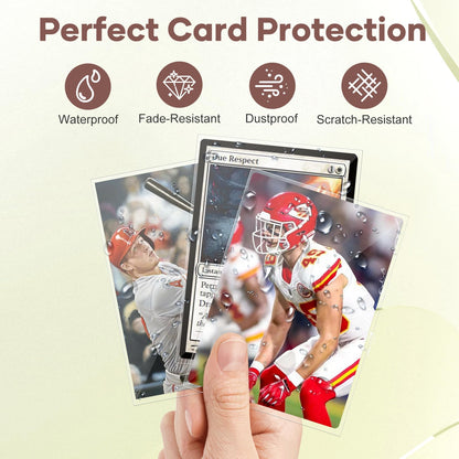 1200 Count Card Sleeves, Clear Baseball Card Sleeves, Soft Trading Card Sleeve Fit for MTG, TCG, Baseball Cards, Football Cards, Game Cards