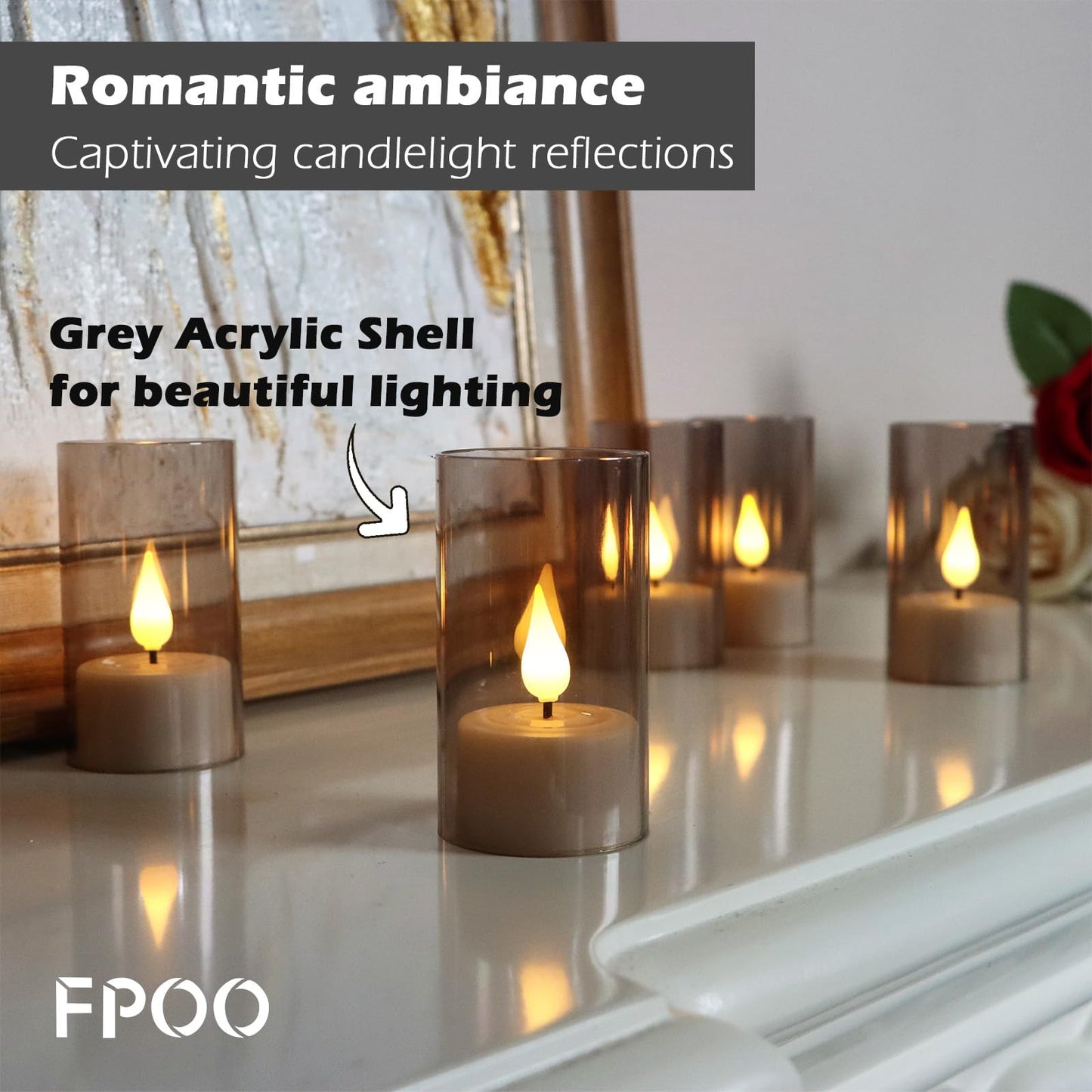 FPOO Rechargeable Tea Lights Candles with Remote Timer, 12 Packs Flameless Flickering led Tea Lights Votive Candles with USB Charging for Home Decor Centerpiece Christmas Wedding (2 inch)