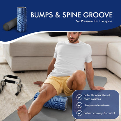 IRoller 2 in 1 Foam Roller, Textured Deep Massage Roller with Smooth Style Roller