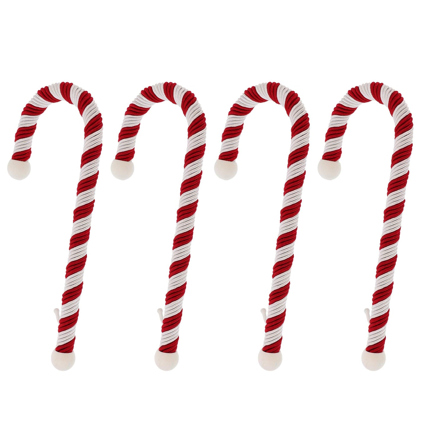 Haute Decor Candy Cane Stocking Holder (Large Classic) - Lightweight Christmas Stocking Hanger for Various Mantel Styles (4-Pack)
