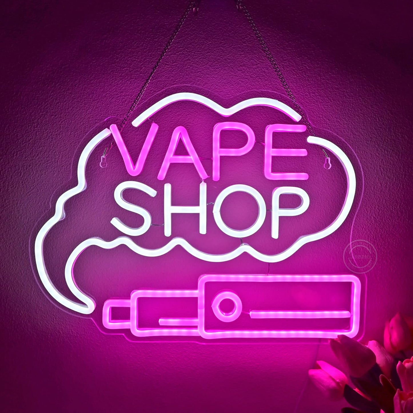 Britrio VAPE Shop Neon Light Wall Sign for Smoke Shop Business Stores Logo Window Display Man Cave Garage Bedroom Wall Art Decor Dad Husband Boyfriend Christmas Birthday Gift 5V USB