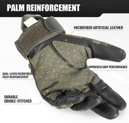 Tactical Gloves for Men - WTACTFUL Rubber Guard Touchscreen | Airsoft, Motorcycle, Hunting
