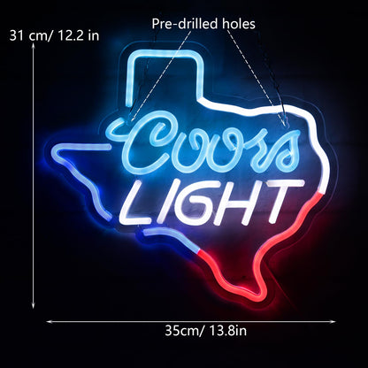 JFLLamp Crs LIGHT Neon Signs for Wall Decor Neon Lights for Bedroom Led Signs Suitable for Man Cave Bar Pub Restaurant Christmas Birthday Party Gift Led Art Wall Decorative Crs Light Bar Sign, 5V Usb Power, 17*11 Inch(Azure+red+white）