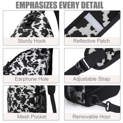 Crossbody Bags for Women Men Trendy Sling Bag Bakpack Casual Chest Bag with Convertible Shoulder Strap