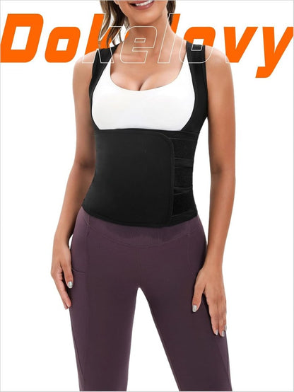 Women's Sauna Vest Waist Trainer - Adjustable Sweat Shaper Tank Top for Gym & Yoga | Tummy Control
