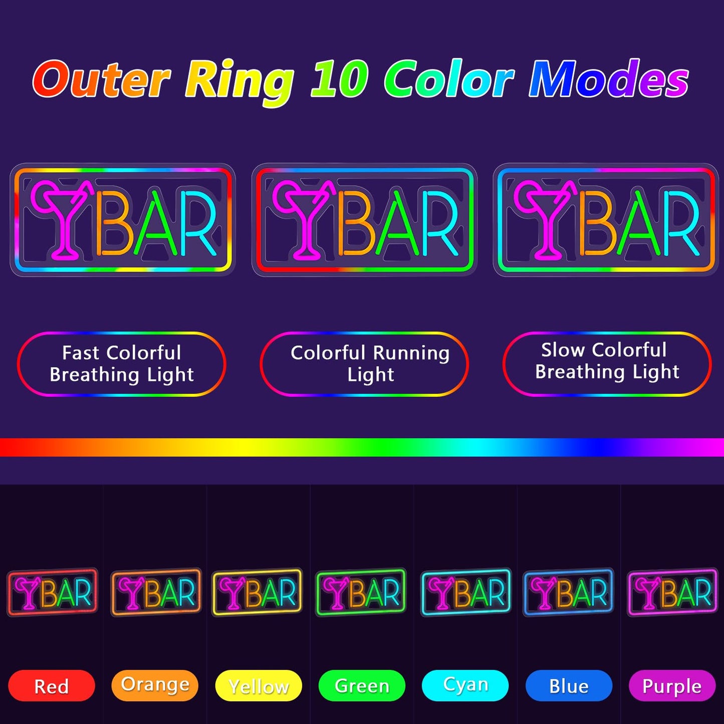 Bar Neon Sign, LED Sign for Wall Decor, LED Neon Light Signs for Home, USB Powered Bar lights for Cocktails Man Cave Party Club, Christmas Gifts