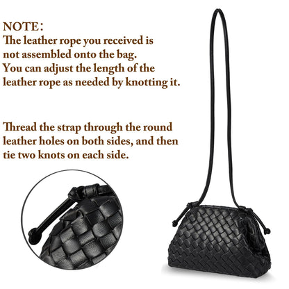Huralona Dressy Pleated Vegan Leather Clutch Purse Woven Soft Cloud Dumpling Clutch Bag for Women PU Evening Purse Handbag (Nude)