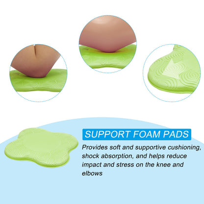 PATIKIL Yoga Knee Pads Cushion 2 Pcs PU Foam Yoga Knee Mat Extra Thick Pilates Kneeling Pad for for Women Men Wrist Hands Head Exercise, Green