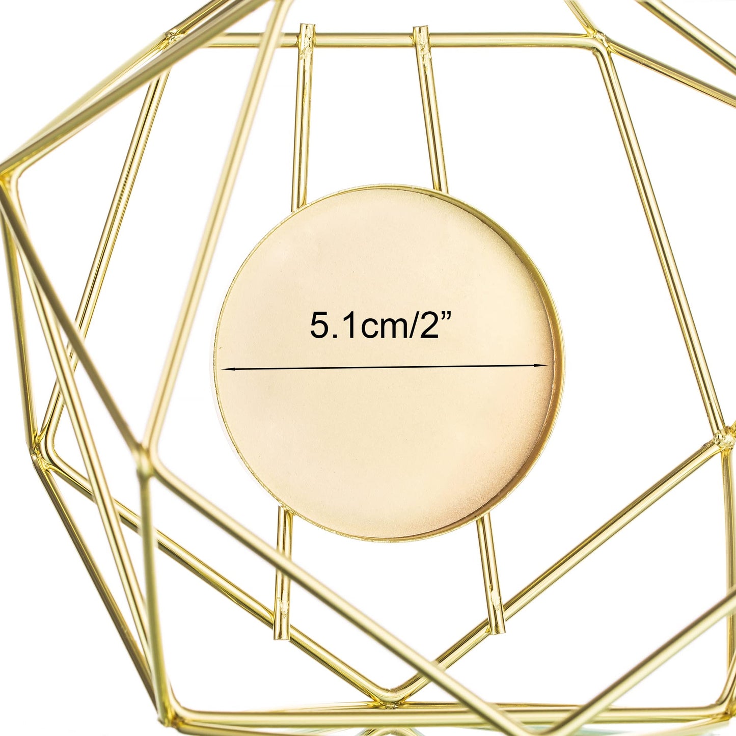 20pcs Geometric Candle Tealight Holders Gold - Holder for Tea Light Decorative Votive Candle Stand Accents for Home Table Shelf Mantel Modern Geo Decoration Christmas Wedding Reception Décor, Gold