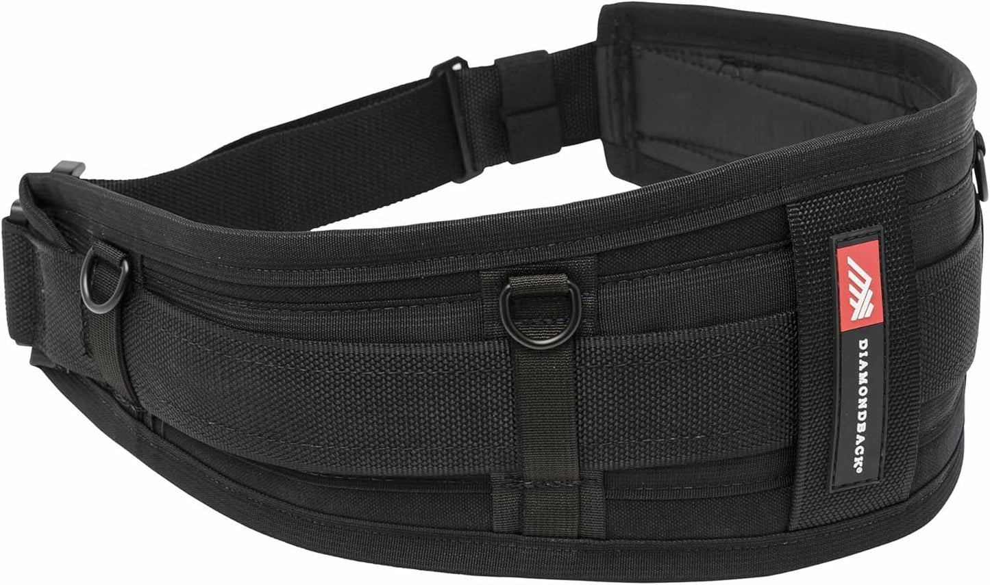 Diamondback 6" Padded Tool Belt for Men & Women - Ideal Framer Carpenter Ironworker - Versatile Padded Work Belt for Tool Pouches & Holsters - Tool Belt Only (Black)
