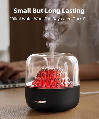 Essential Oil Diffuser for Home, Aroma Diffusers Aromatherapy Scent, Ultrasonic Cool Mist Humidifier with 7 Color Light, Modern Style Fragrance for Yoga, Spa, Bath, Office, Black