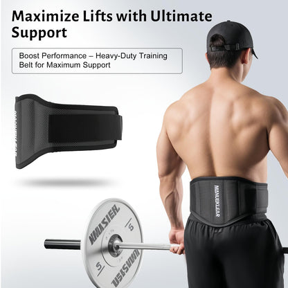 MANUEKLEAR Gym Weight Lifting Belt Weight Lifting Workout Weightlifting Powerlifting Belt for Men Women - 7.5inch - Bodybuilding Fitness Back Support for Cross Training, Squats, Lunges