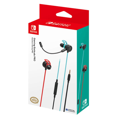 Nintendo Switch Gaming Earbuds Pro with Mixer by Hori - Licensed by Nintendo, Blue