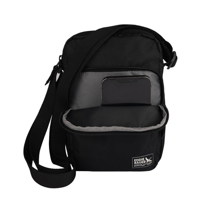 Eddie Bauer Jasper Crossbody Bag with Zippered Main Compartment and Adjustable Shoulder Strap