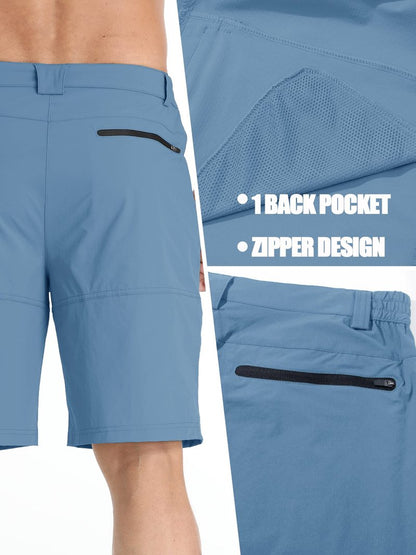 TACVASEN Men's Casual Shorts Lightweight Quick Dry Cargo Hiking Tactical Shorts Golf Dress Outdoor Summer with Pockets Light Blue 40