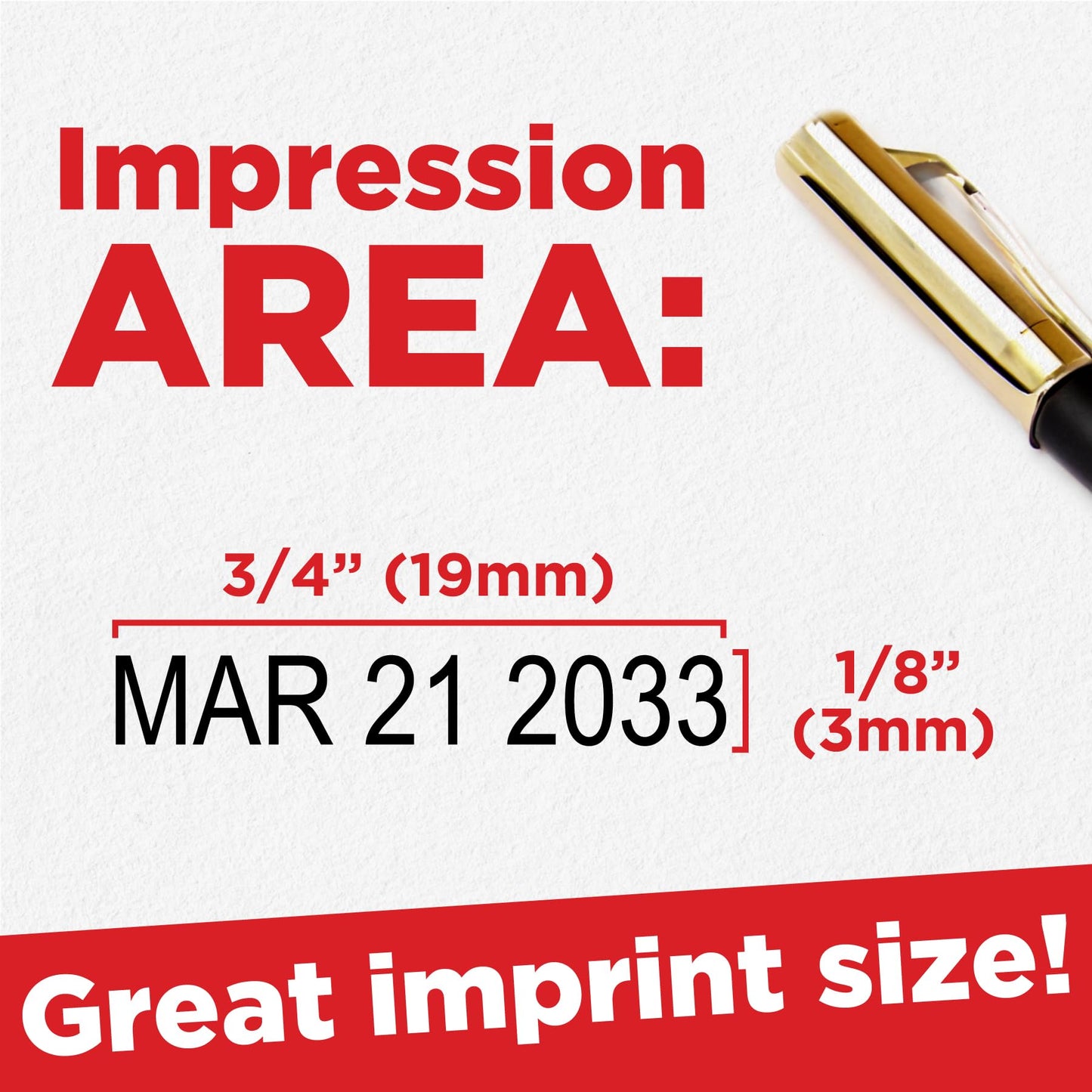Mark 2000 - S120 Self-Inking Date Stamp - Black Color