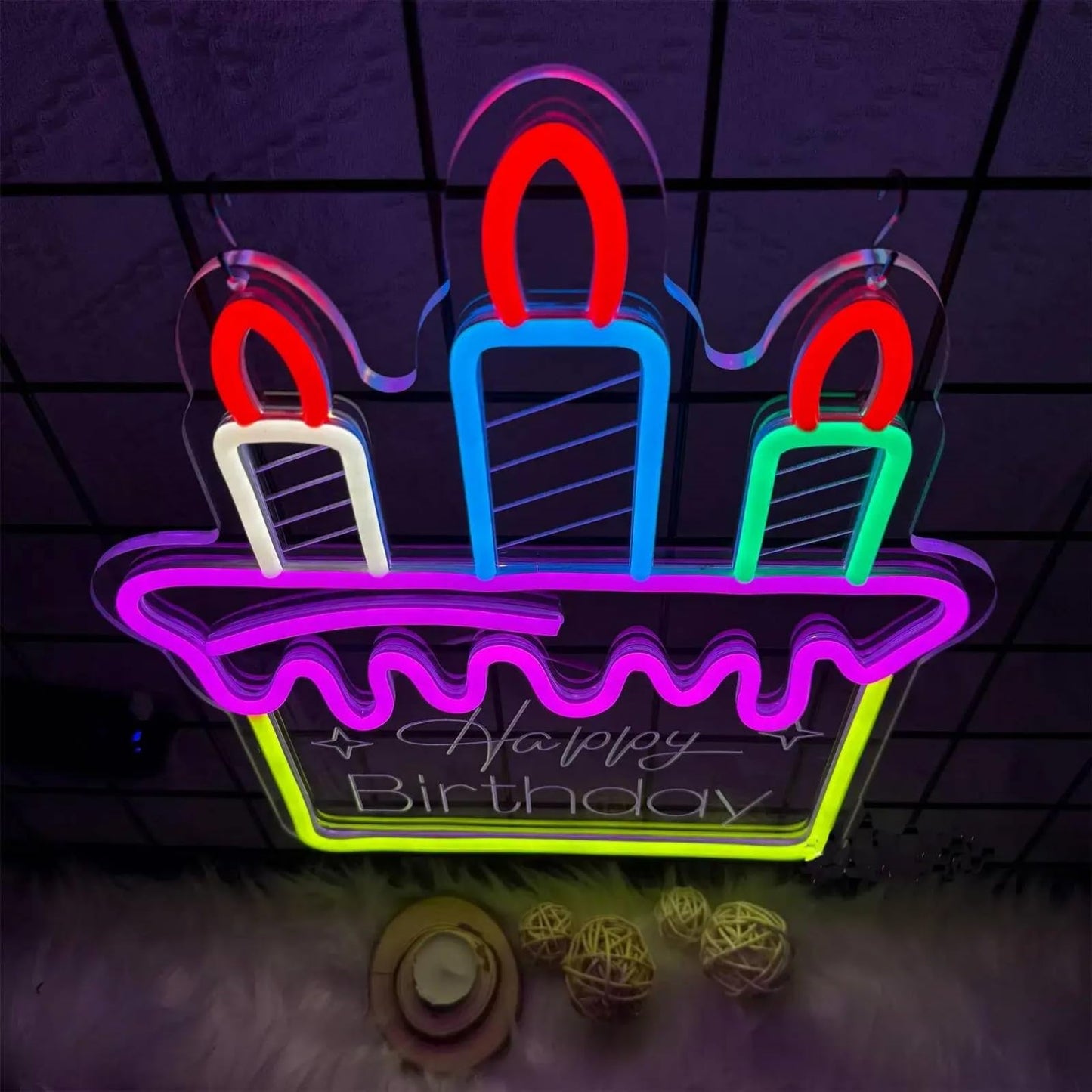 Ulalaza LED Neon Sign Night Light for Wall Party Décor Bedroom Room Bar Wedding Home Birthday Art Decoration Christmas with USB Chain Light modulator 5v 16.5''*9.1''