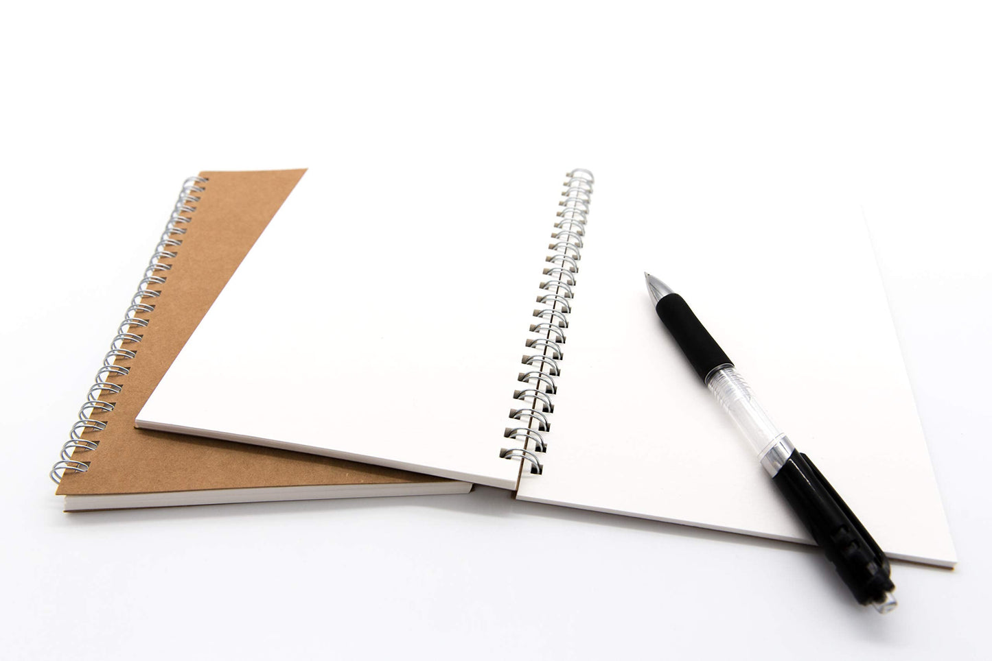 DSTELIN Blank Spiral Notebook, 6-Pack, Soft Cover, Sketch Book, 100 Pages / 50 Sheets, 7.5 inch x 5.1 inch, 100GSM, (Brown)