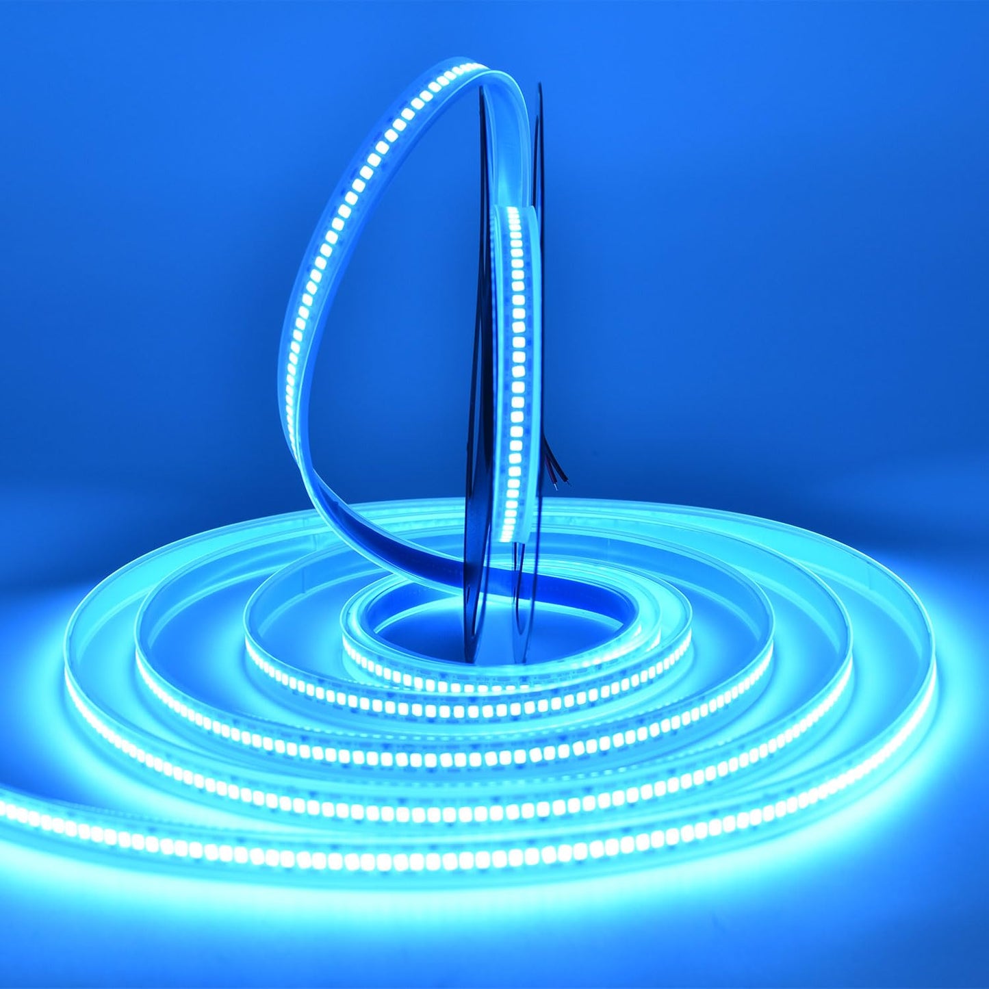SUYOOULIN LED Strip Lights, SMD 2835 LED Strip, DC12V 1200LEDs 16.4Ft 26000LM High Density LED Light Strips Tube Waterproof IP67, 3 Times Brightness Than SMD3528 LED Strip, Ice Blue