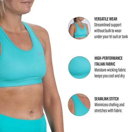 Zoot Women's Triathlon Sports Bra - High-Performance Racerback with UPF 50+ Protection | Perfect for Swim, Bike, Run