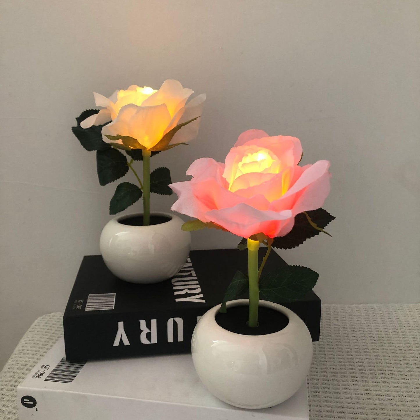 Naimo Flower Night Light Rechargeable LED Night Lamp Rose Table Lamp for Bedroom Living Room Birthday Party Desktop Home Decor