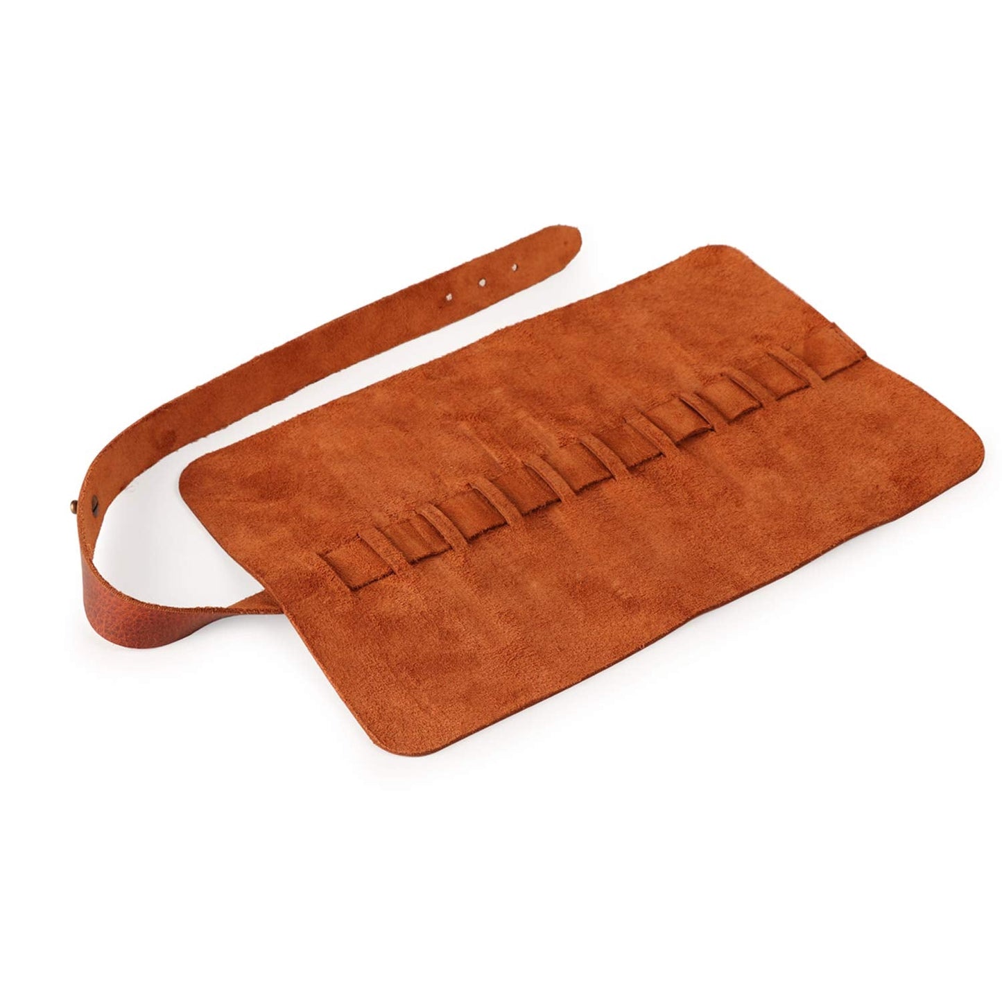Londo Genuine Leather Retro Pen and Pencil Case - Metal Snap Fastener, Pencil Pouch Stationery Bag