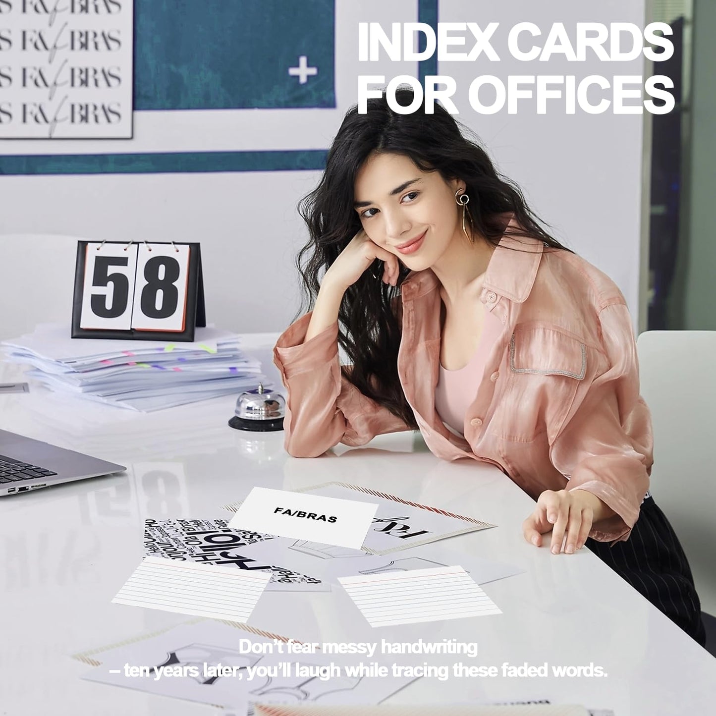 Index Cards 3x5 Inch - 600 Count, Ruled Index Flash Cards for Studying, Lined Index Note Cards 3x5 Flashcards, Notecards 3 x 5 Lined Small Index Cards Ruled White 3x5 Cards for Office, School, Home