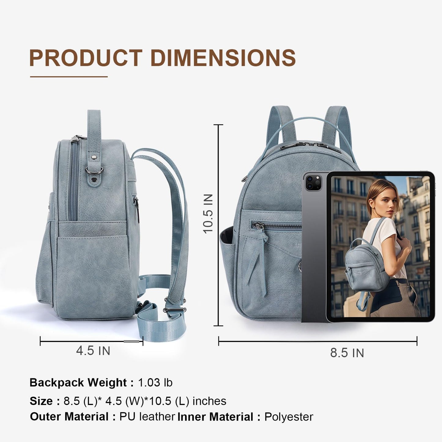 KITEVIUN Mini Backpack Purse for Women Fashion Cute Small Travel Backpacks Daypacks Shoulder Handbag