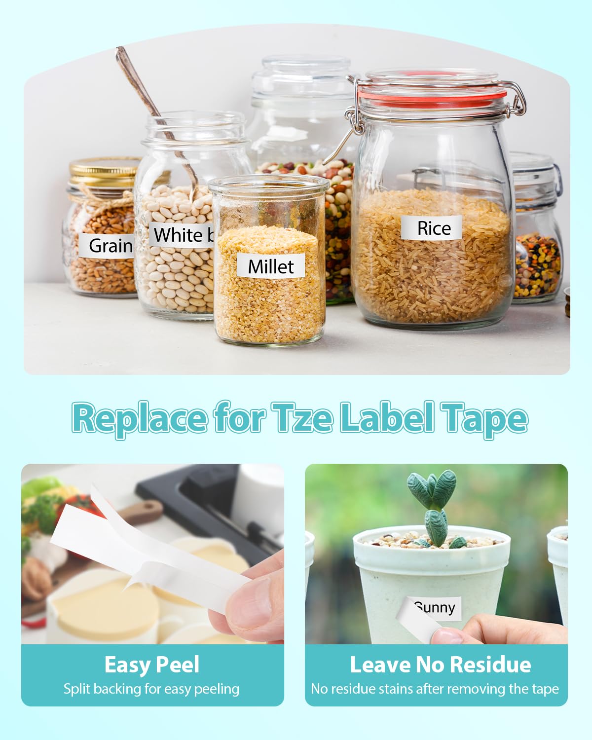 10 Pack Tze Label Maker Tape Tze231 Compatible for Brother TZe-231 Tze 12mm 0.47 Laminated White Tape 1/2" Tz-231 Refills for P Touch PT-D220 D210 H110 H100 D200 D400 1280 D610BT, Black on White