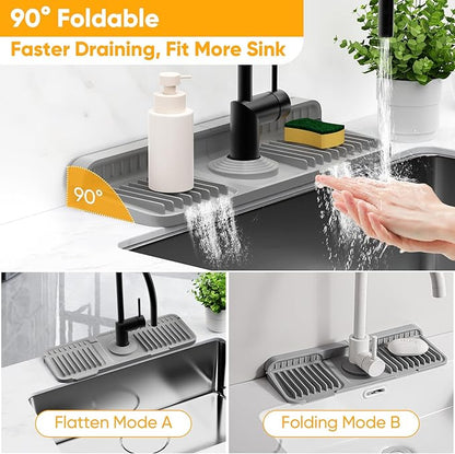 14.6 inch Faucet Mat for Kitchen Sink Splash GuardKitchen Sink Faucet Mat