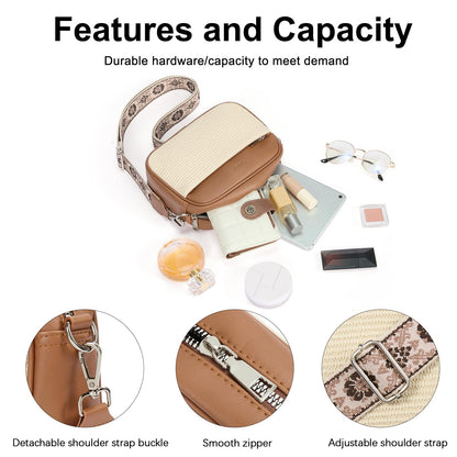CLUCI Crossbody Bags for Women Trendy, Vegan Leather Shoulder Handbags，Purses for Women with Adjustable Wide Strap