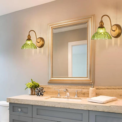 Vintage Bathroom Wall Sconces Green Bedroom Wall Light Fixtures Vanity Lights for Hallway