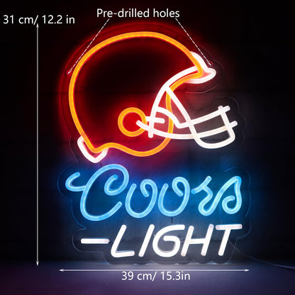 JFLLamp Crs LIGHT Neon Signs for Wall Decor Neon Lights for Bedroom Led Signs Suitable for Man Cave Bar Pub Restaurant Christmas Birthday Party Gift Led Art Wall Decorative Crs Light Bar Sign, 5V Usb Power, 17*11 Inch(Azure+red+white）