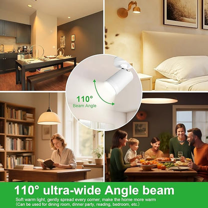 Dimmable GU10 LED Light Bulbs - 5W, Soft White (3000K), 700 Lumens, Wide 110° Flood Beam, Great for Recessed and Track Lighting in Kitchens, Living Rooms, and Bedrooms, 12-Pack