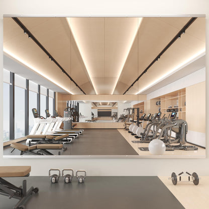 Snowdool Gym Mirror, 48''x30'' 3PCS Mirrors for Home Gym Wall Large, Full Body Mirror for Yoga, Garage, Dance Studio, Anti-Rust, Tempered Glass,Frameless Rectangle Wall-Mounted Workout Mirrors