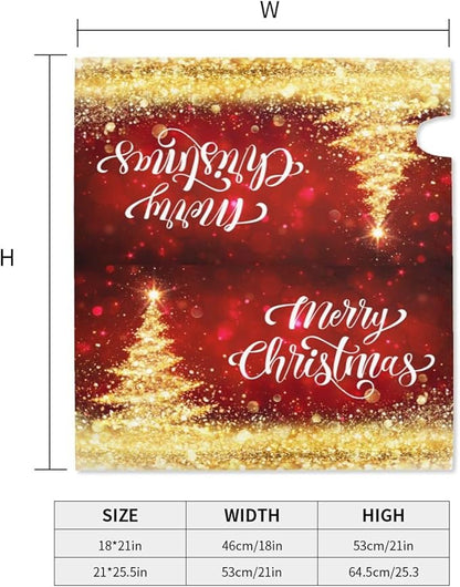 Mailbox Covers Merry Christmas Red Gold Magnetic Letter Post Box Cover Standard Size 21 x 18 Inch Garden Yard Home Decorative