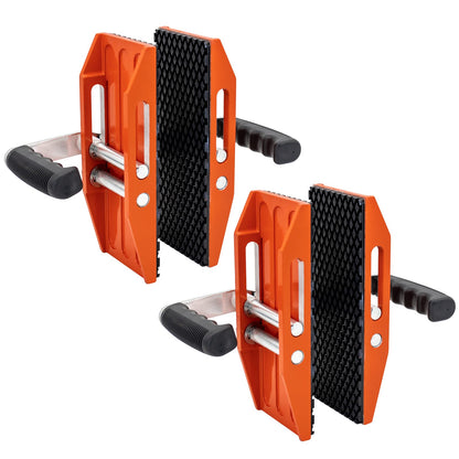 SDRTOP 2 PACK Double Handed Stone Carrying Clamps with Black Rubber-lined, Granite Panel Carriers Lifting Tools, 660lbs Transporting Heavy Duty Carry Clamp for Glass Quartz Slabs Marble